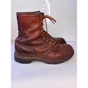 Vintage 80s Red Wing 889 Irish Setter Leather Boots 9 EE Vibram Lug Made USA